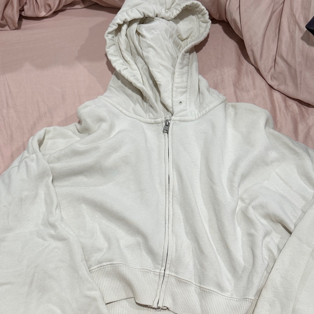 Hollister cropped zip up